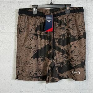 Reebok Men's Basketball Transition Shorts, brown/black Large MSRP $55